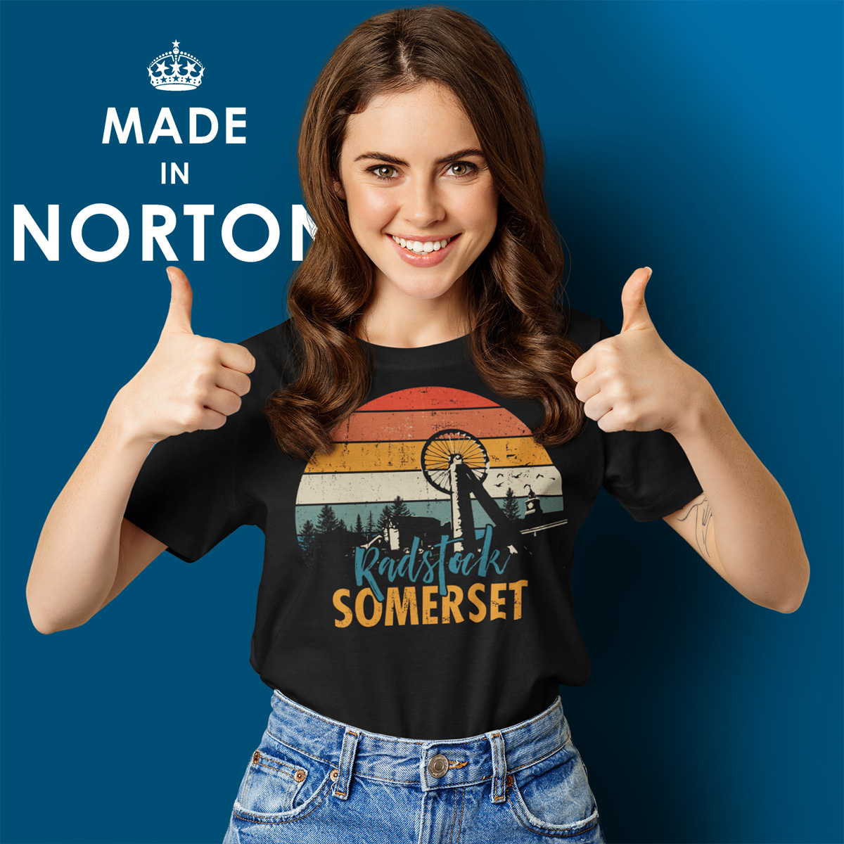 Radstock Mining Wheel in Somerset Vintage T-Shirt - Image 4