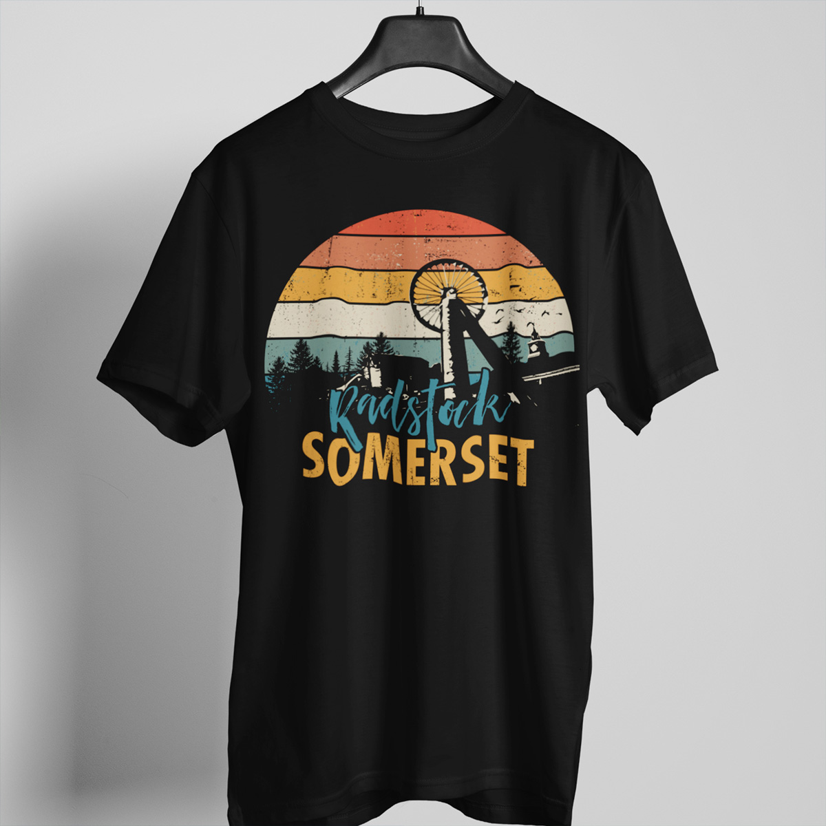 Radstock Mining Wheel in Somerset Vintage T-Shirt - Image 3