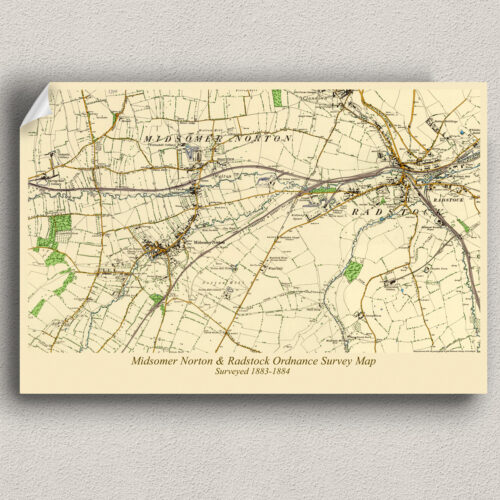 1884 Ordnance Survey Map Midsomer Norton
