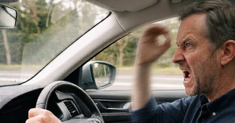 Man spotted giving “dickhead” hand motion