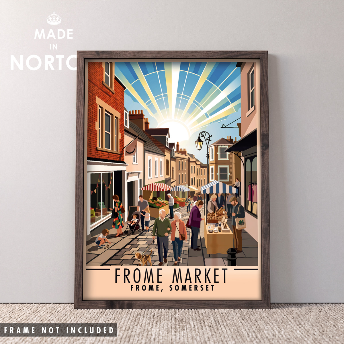 Frome Market Somerset Poster Art Deco Print - Image 3