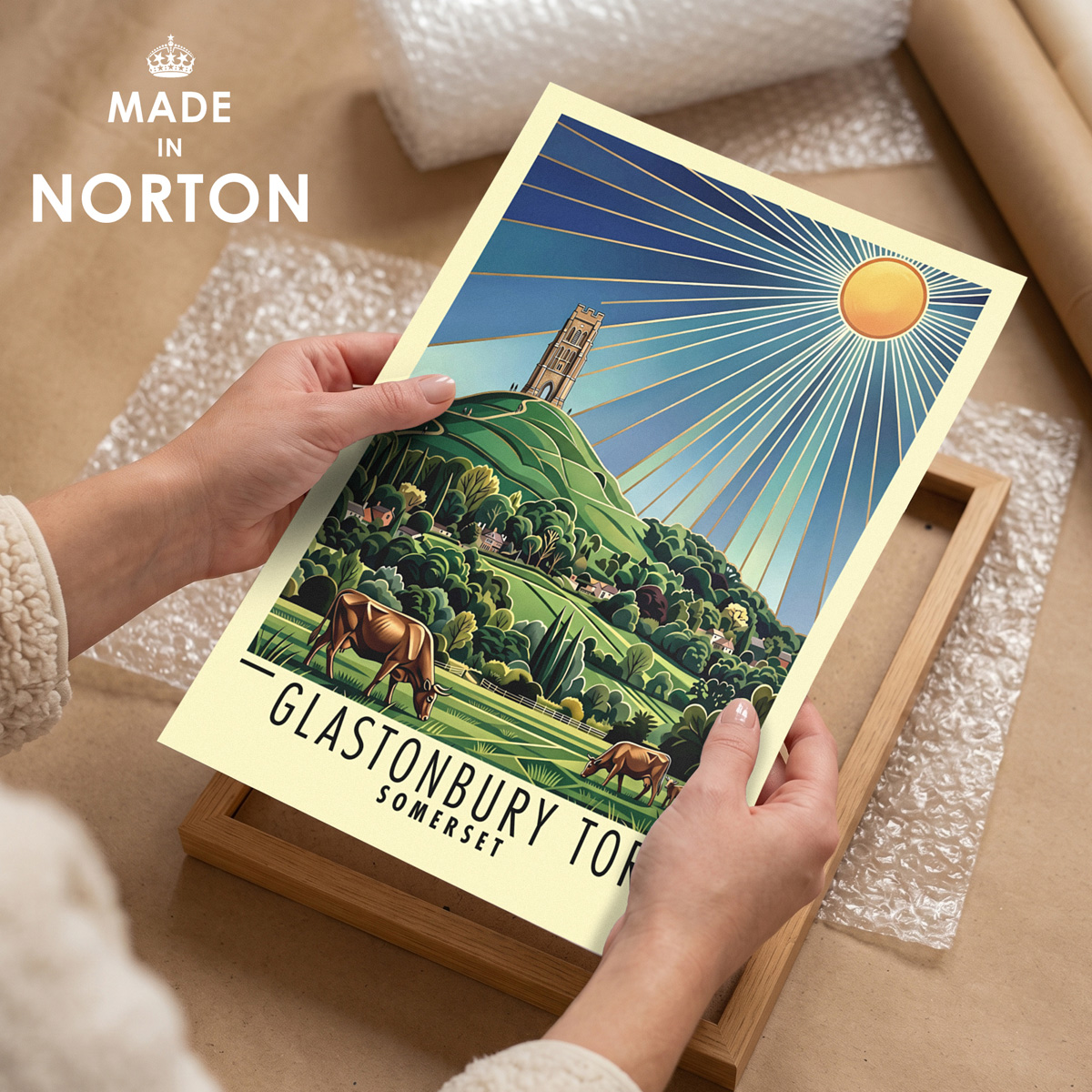 glastonbury tor poster