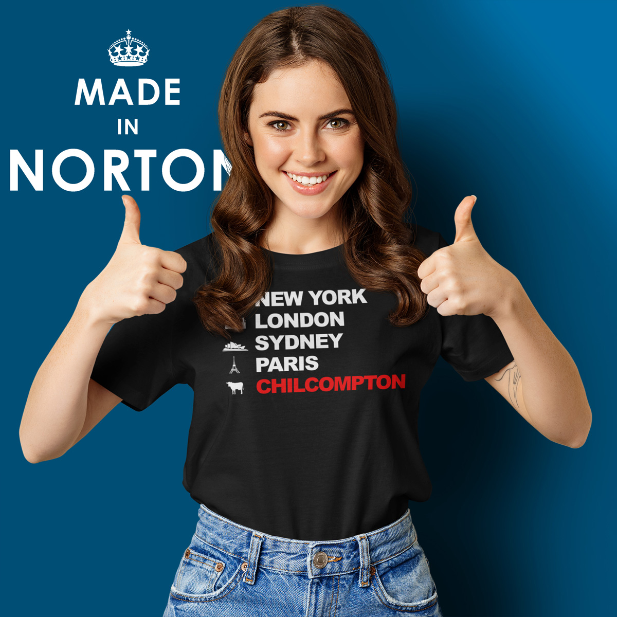 New York to Chilcompton T-Shirt - Image 3