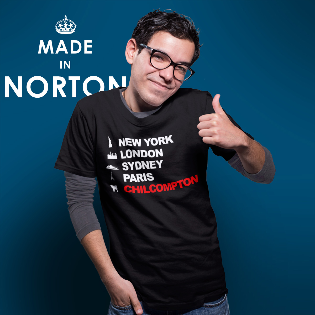 New York to Chilcompton T-Shirt - Image 2