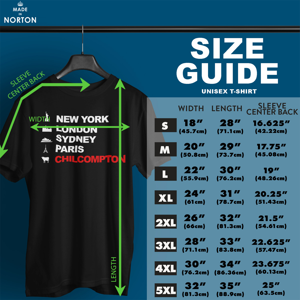New York to Chilcompton T-Shirt - Image 4