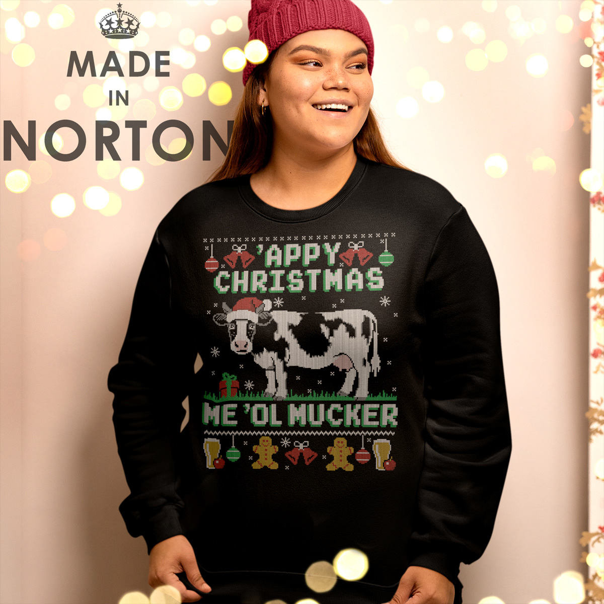 Happy Christmas Me Ol' Mucker Christmas Jumper - Image 4