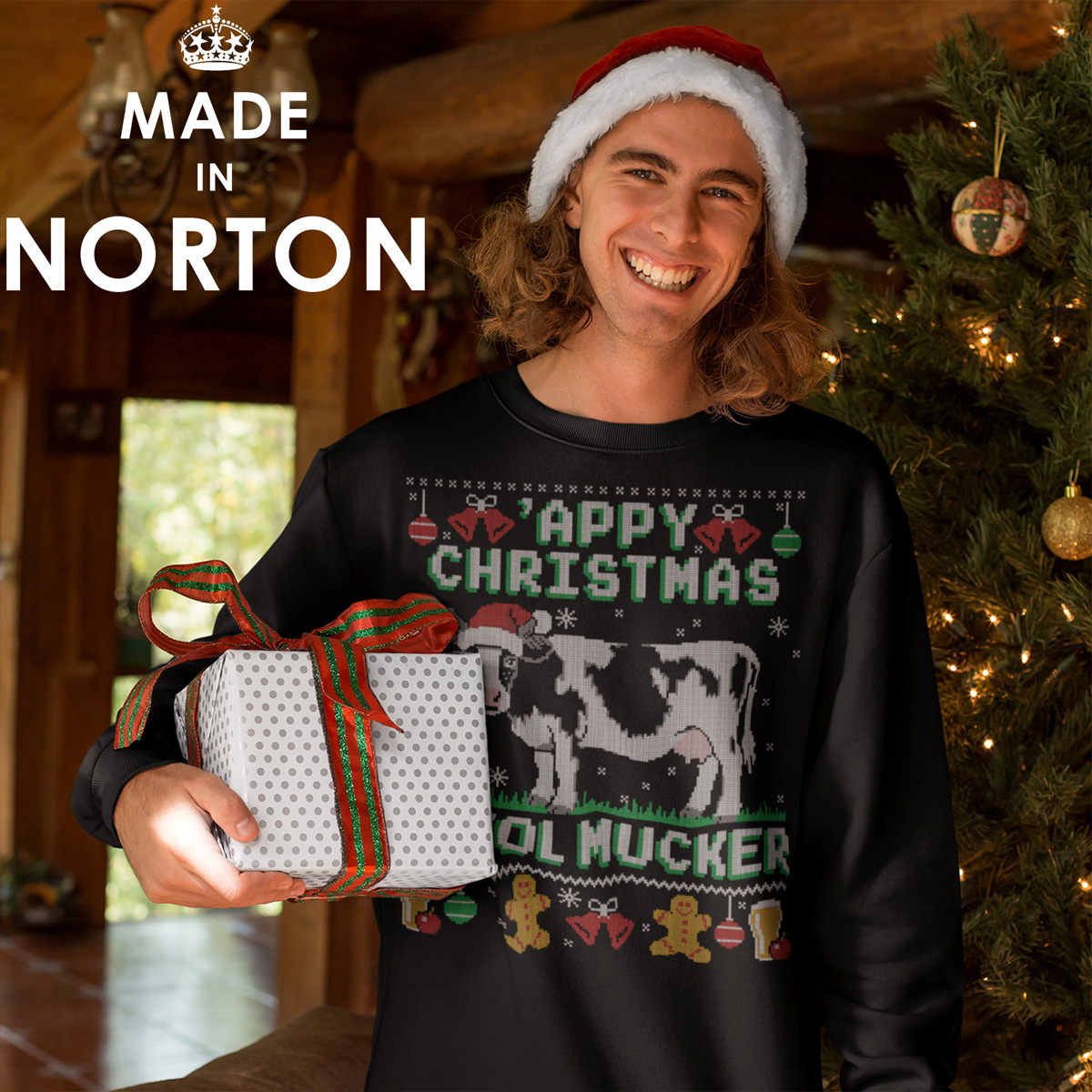 Happy Christmas Me Ol' Mucker Christmas Jumper - Image 3