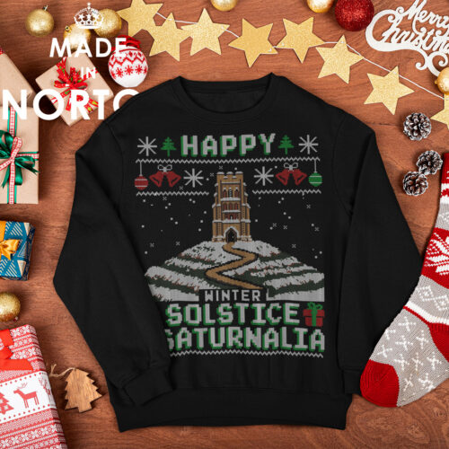 glastonbury tor christmas jumper