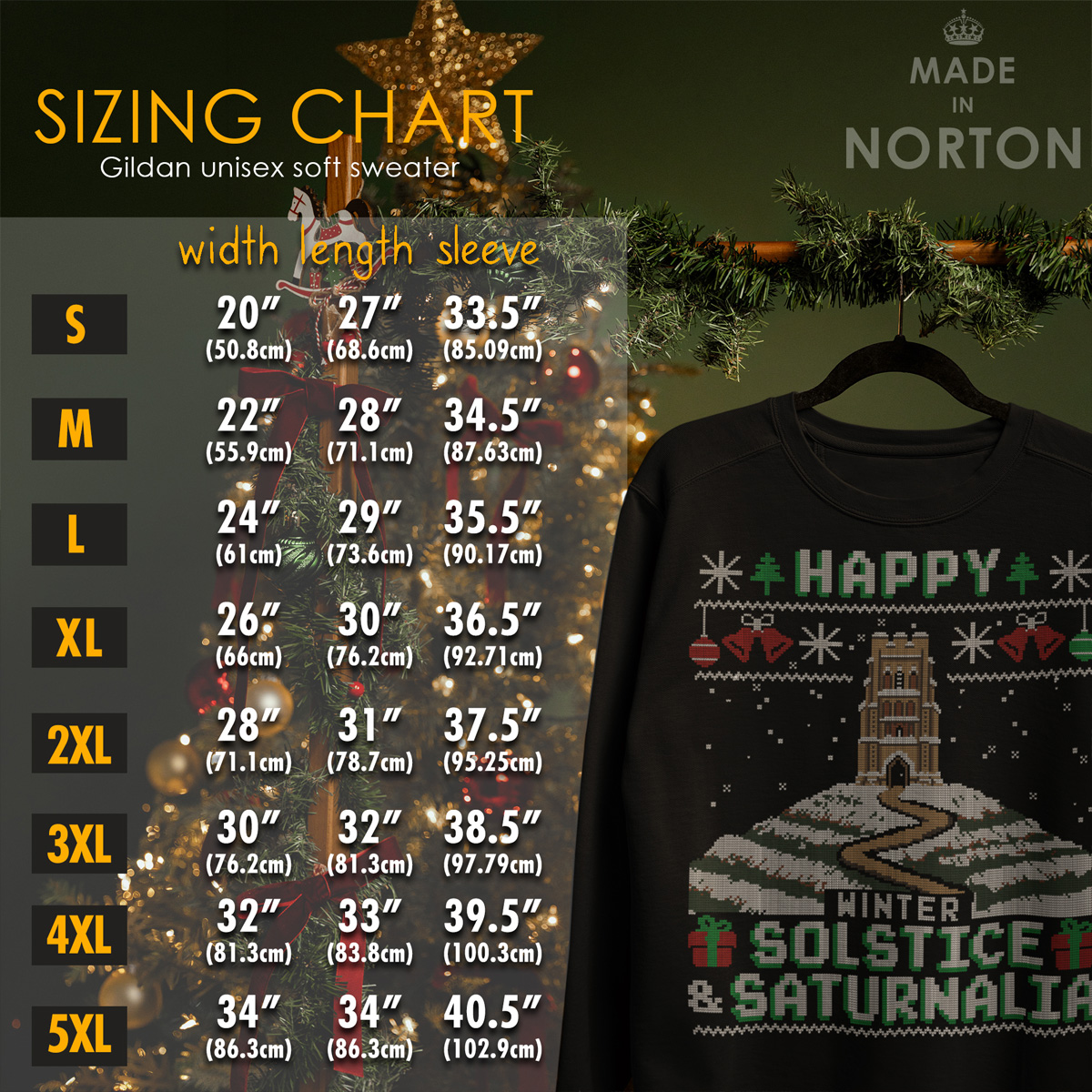 Happy Winter Solstice Glastonbury Tor Ugly Christmas Jumper - Image 5