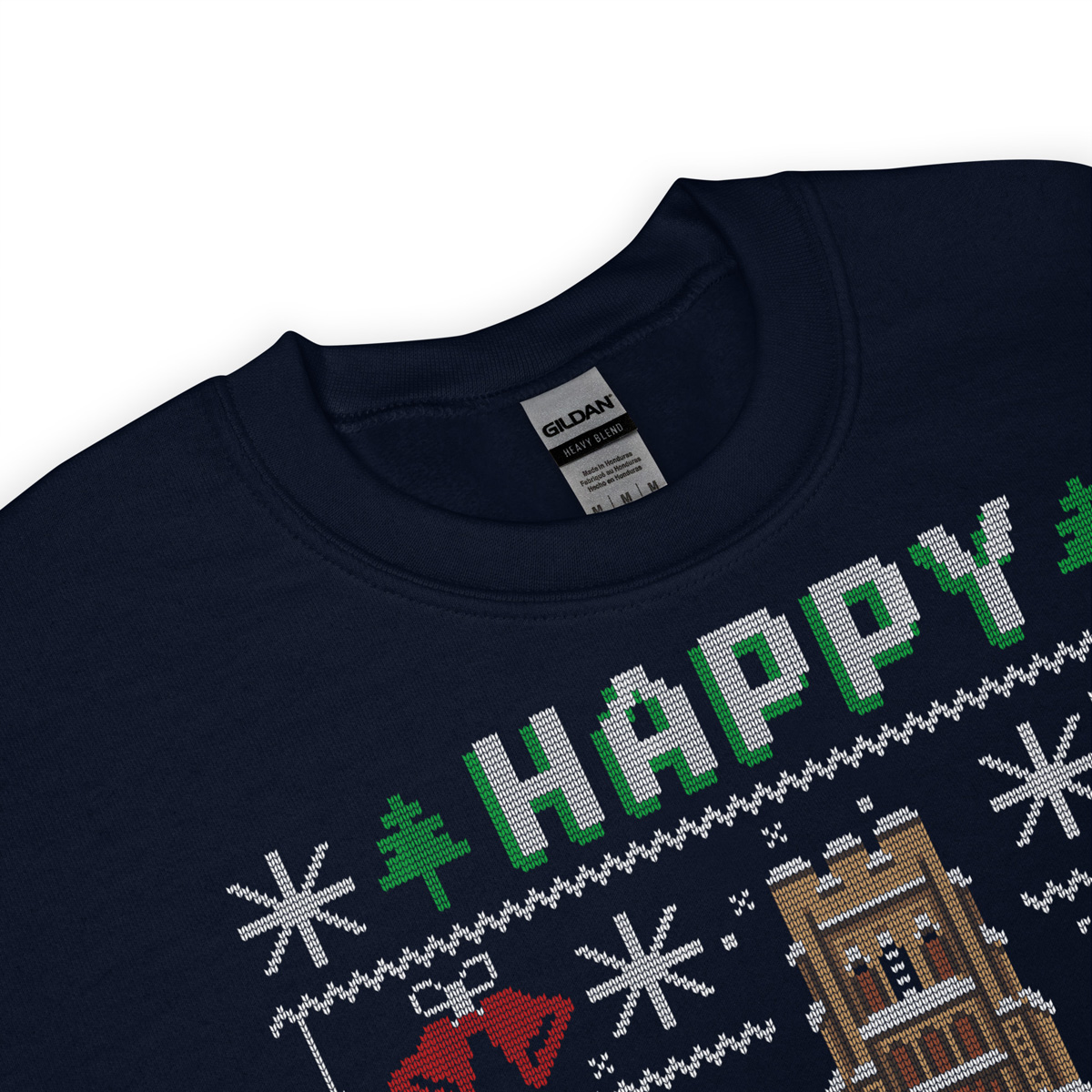 Happy Winter Solstice Glastonbury Tor Ugly Christmas Jumper - Image 7