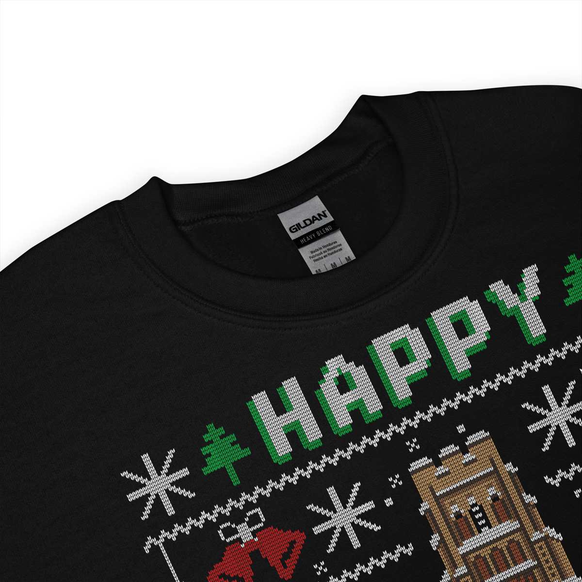 Happy Winter Solstice Glastonbury Tor Ugly Christmas Jumper - Image 6